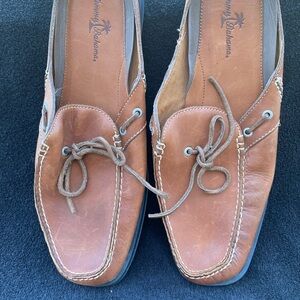 New Tommy Bahama Brown Boat Shoes with Moccasin Stitching
